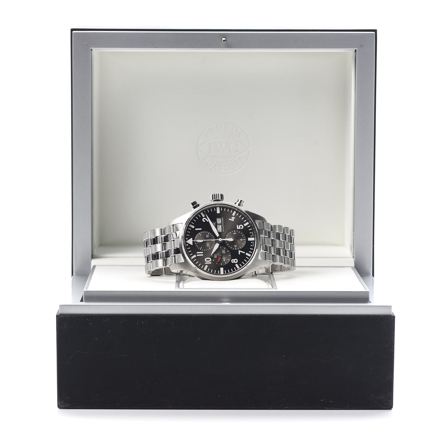 Stainless Steel 43mm Pilot Spitfire Chronograph Automatic Watch Slate IW377719
