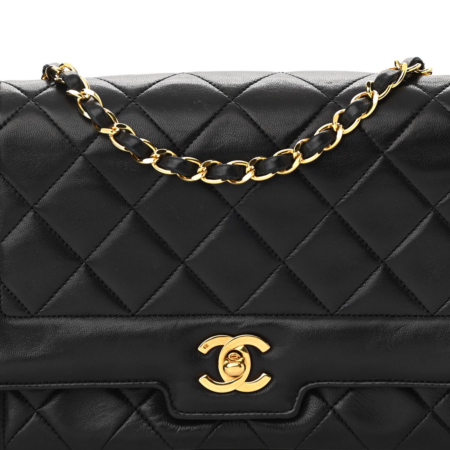 Chanel Lambskin Quilted Medium Single Flap Black 7 of 9
