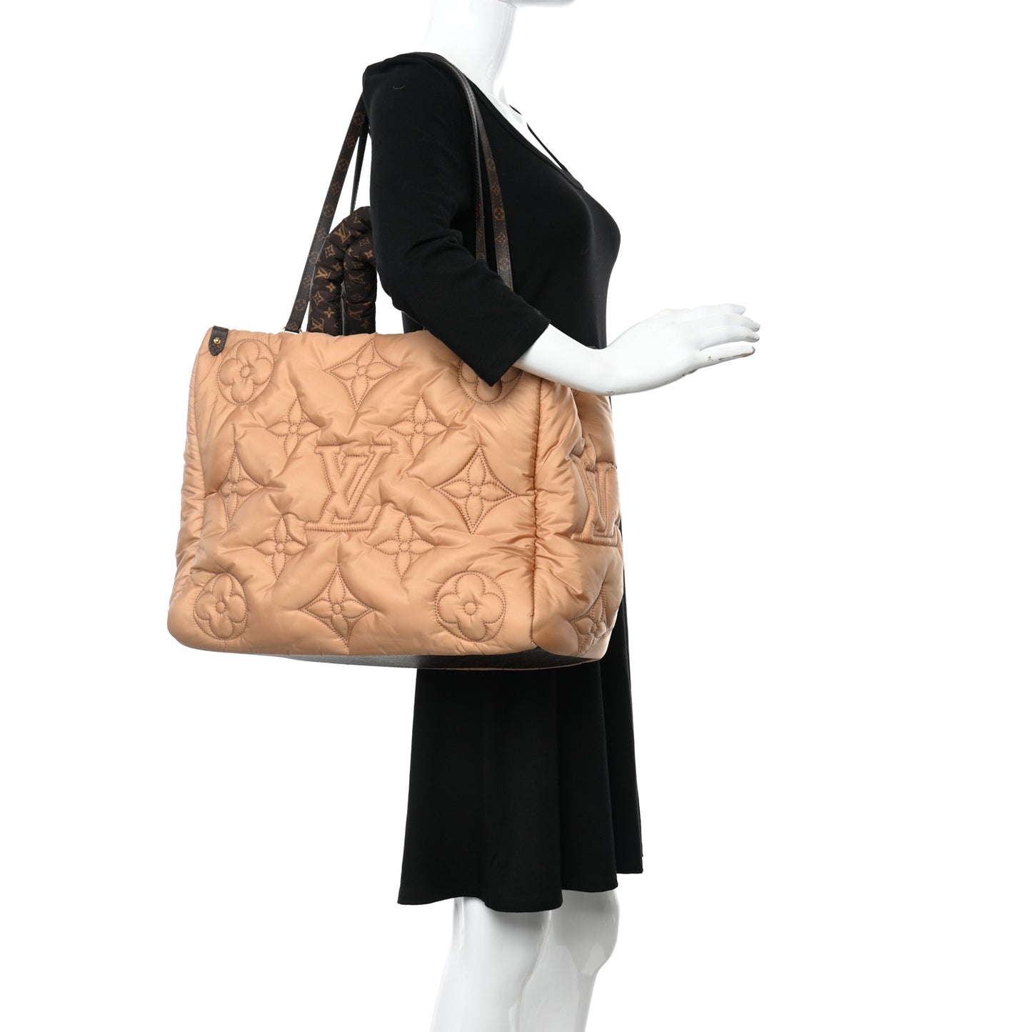 Econyl Monogram Pillow Giant Onthego GM Beige