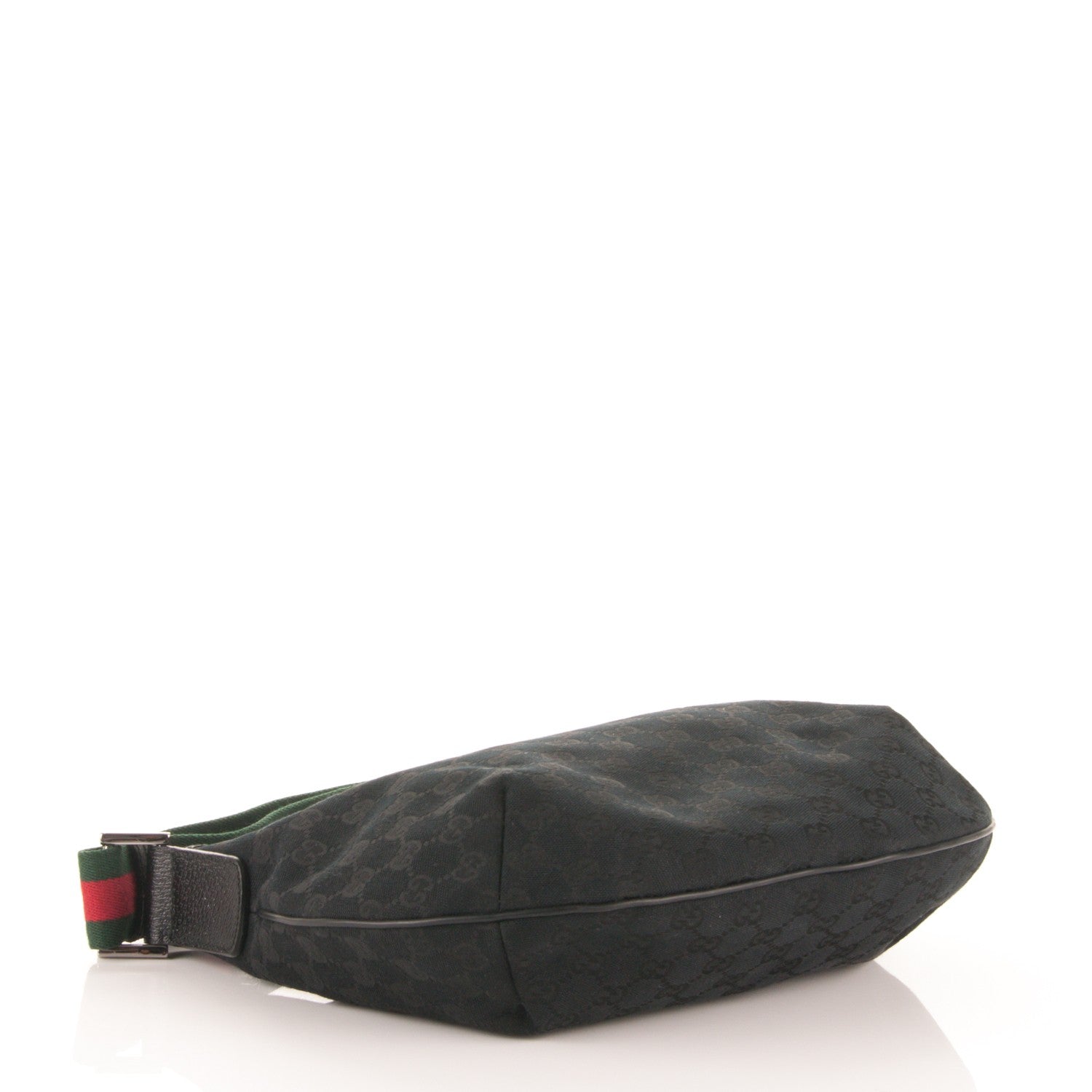 Gucci Monogram Web Medium Half Moon Hobo Black 4 of 7