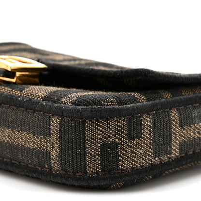 Fendi Fabric Jacquard FF 1974 Nano Baguette Charm Tobacco Moro Black 9 of 11