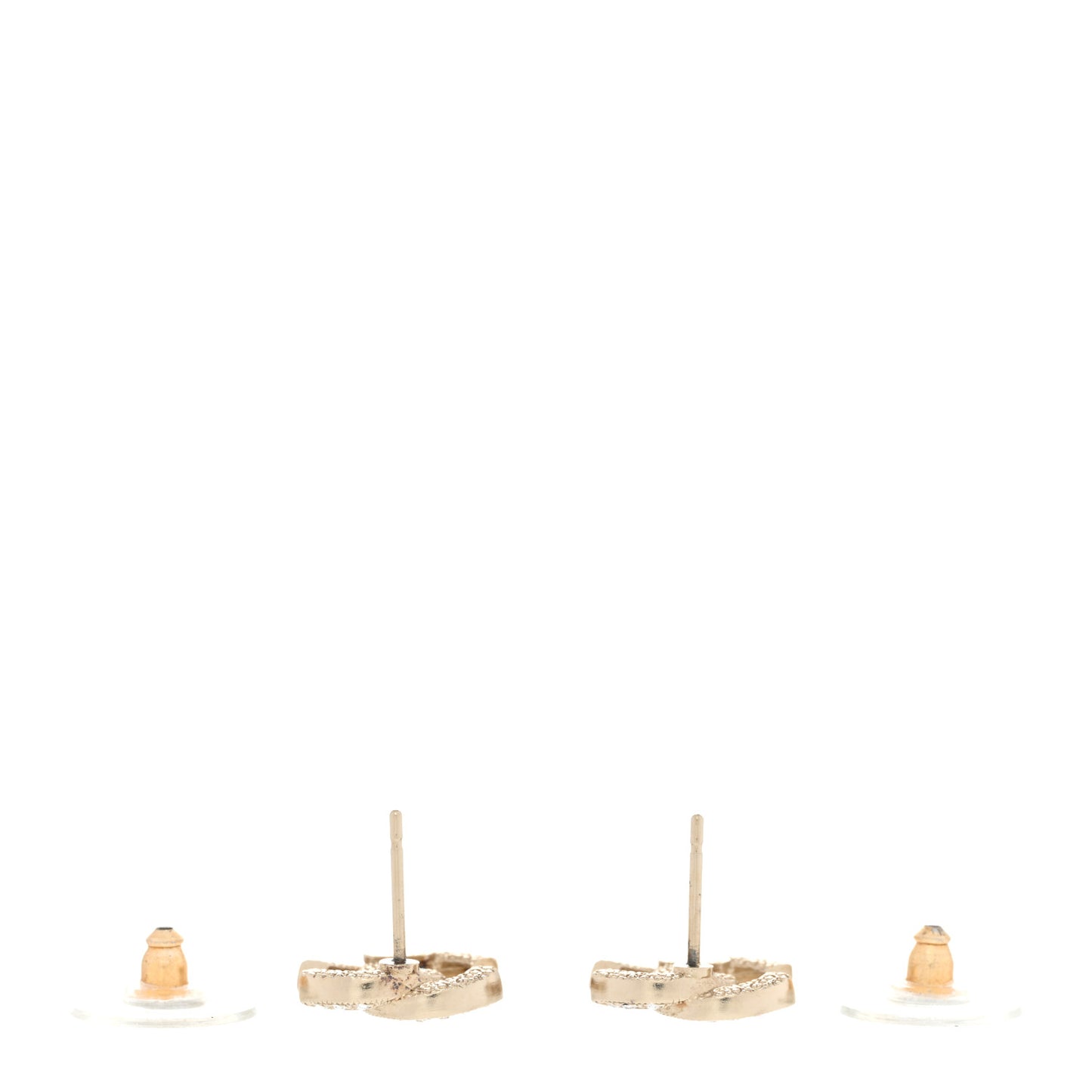 Crystal CC Earrings Light Gold