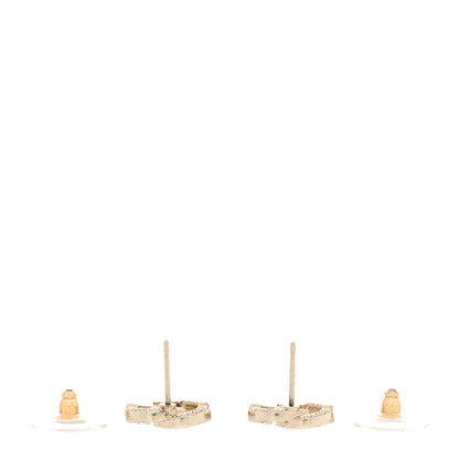 Chanel Crystal CC Earrings Light Gold 3 of 4
