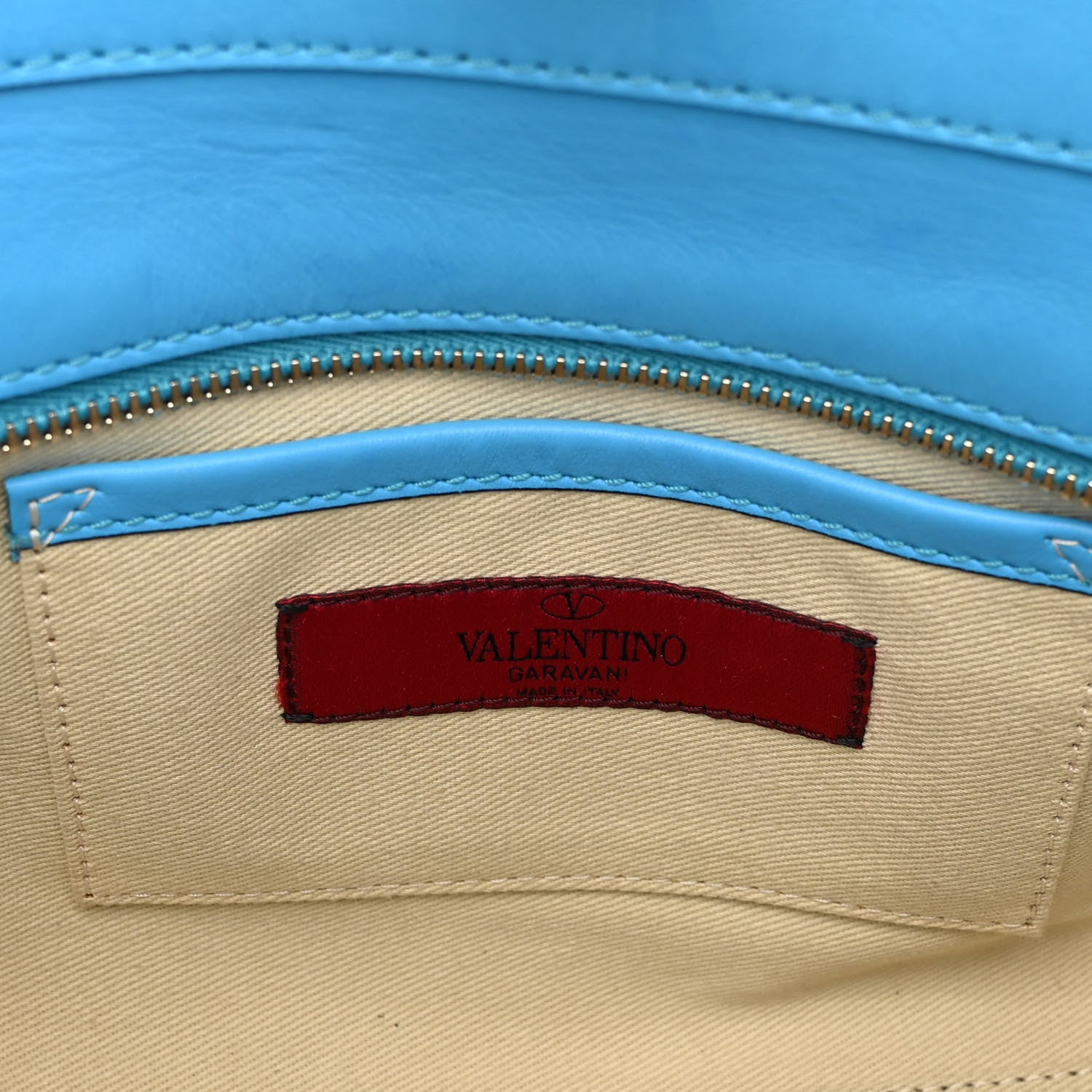 Valentino Garavani Vitello Small Rockstud Double Handle Tote Parrot 6 of 14