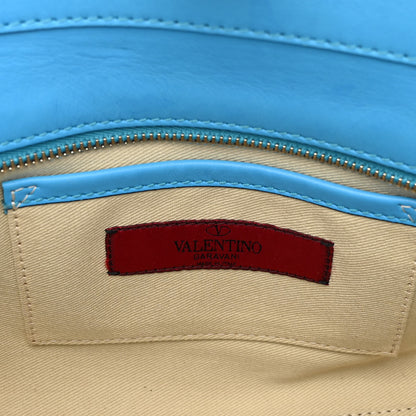 Valentino Garavani Vitello Small Rockstud Double Handle Tote Parrot 6 of 14