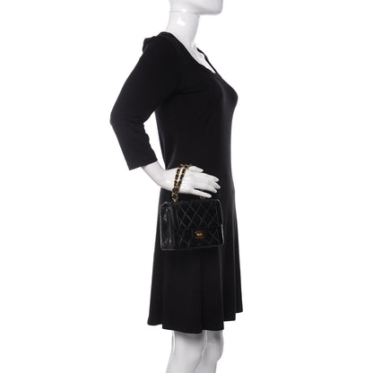 Chanel Patent Calfskin Quilted Mini Square Flap Black 2 of 11