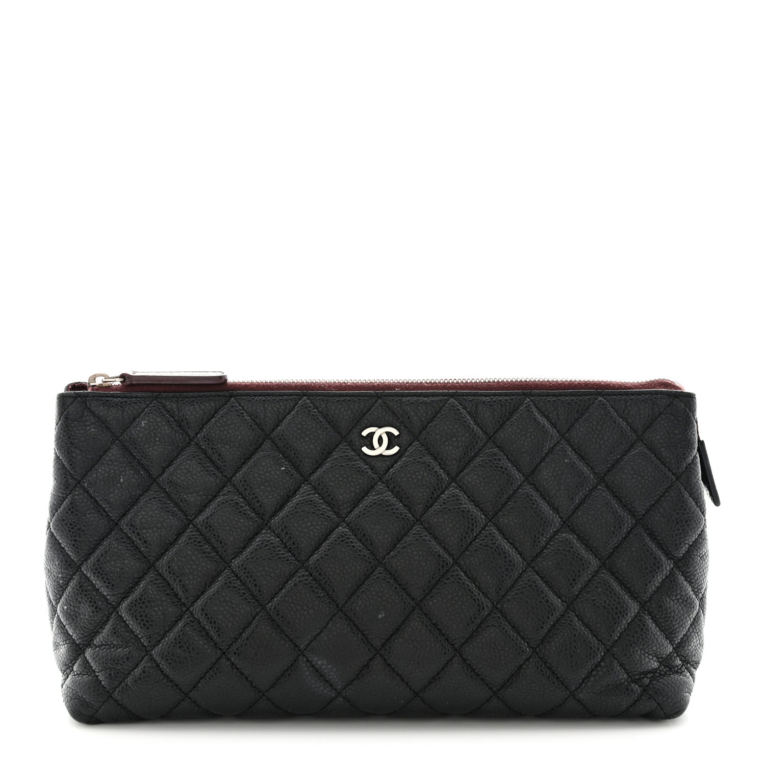 Chanel Lambskin Quilted Cosmetic Case Black 1 of 12