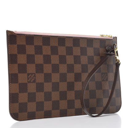 Louis Vuitton Damier Ebene Neverfull MM GM Pochette Rose Ballerine 3 of 8
