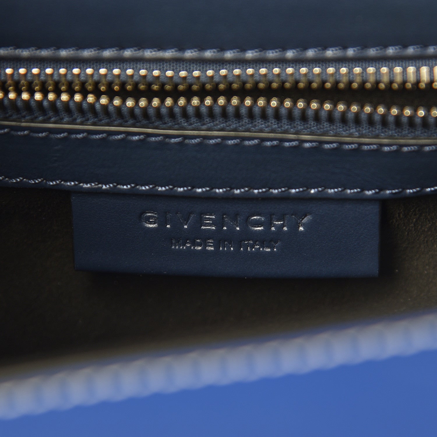 Givenchy Calfskin Mini Pandora Box Logo Strap Crossbody Bag Moroccan Blue 6 of 9