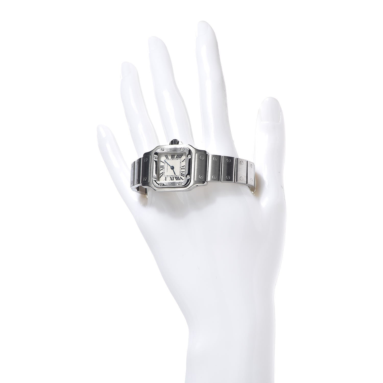 Cartier Stainless Steel 24mm Santos de Galbee Quartz Watch 2 of 9
