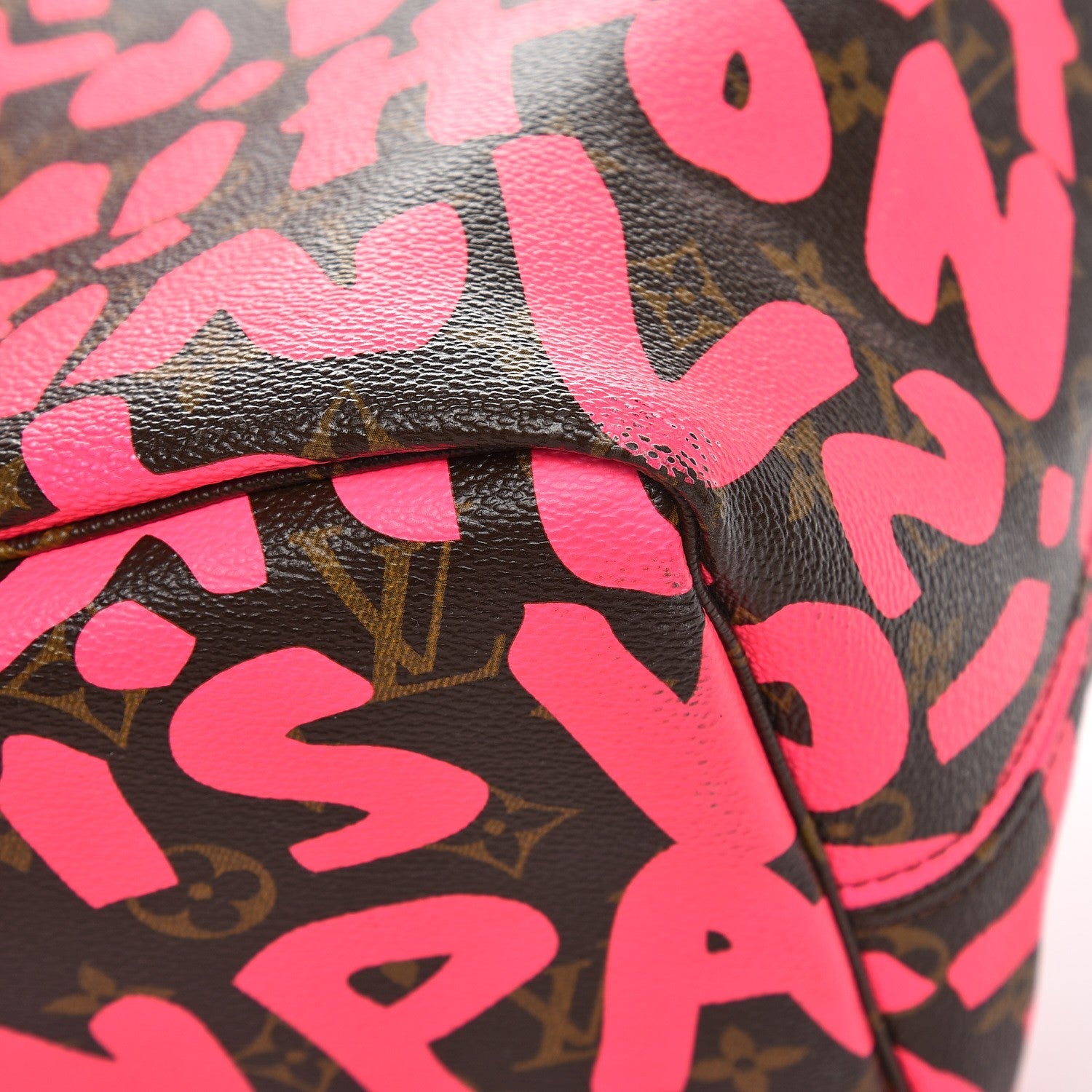 Louis Vuitton Monogram Graffiti Neverfull GM Fuchsia 11 of 13