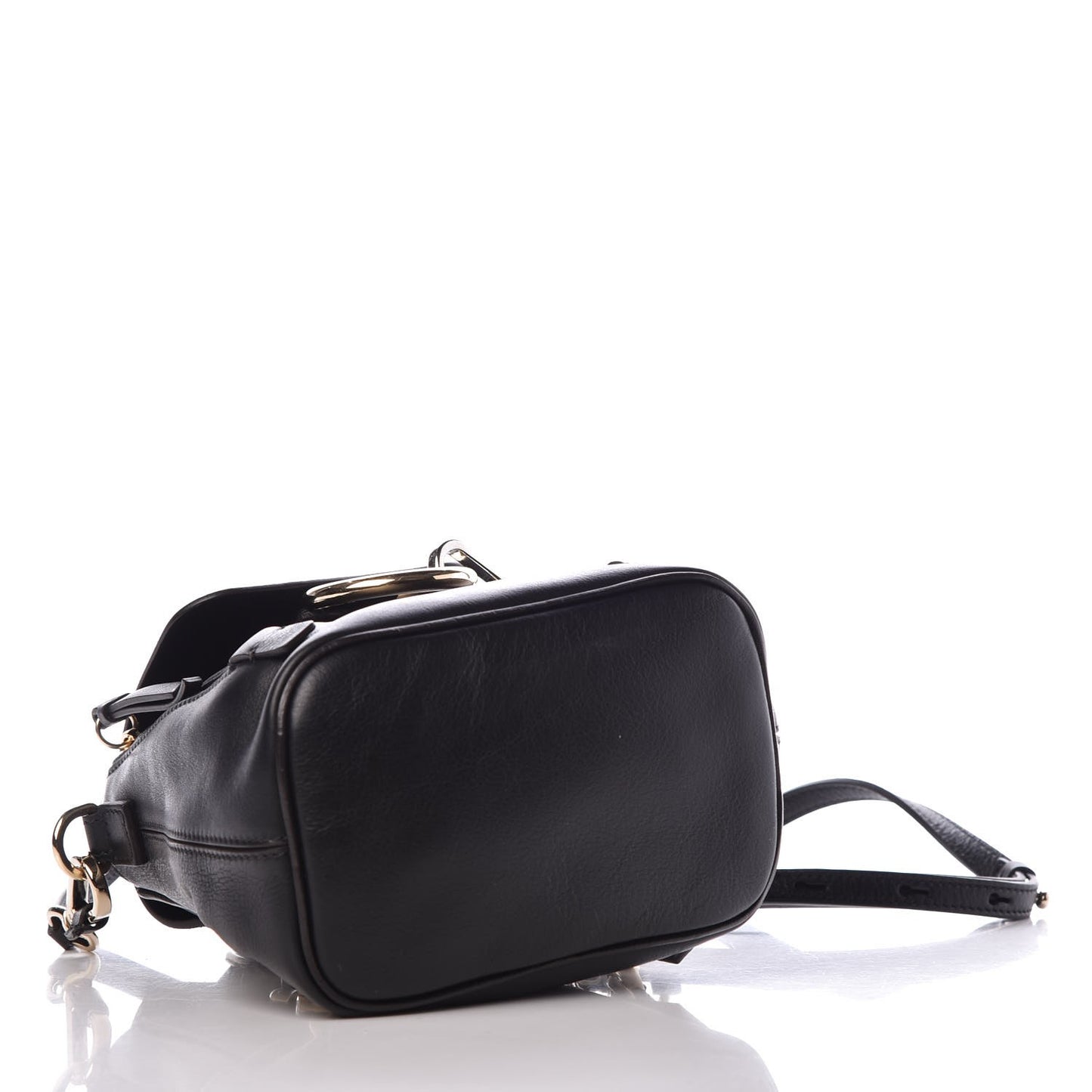 Suede Calfskin Mini Faye Backpack Black