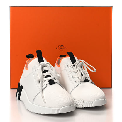 Hermes Knit Calfskin Depart Sneakers 37 White 8 of 8