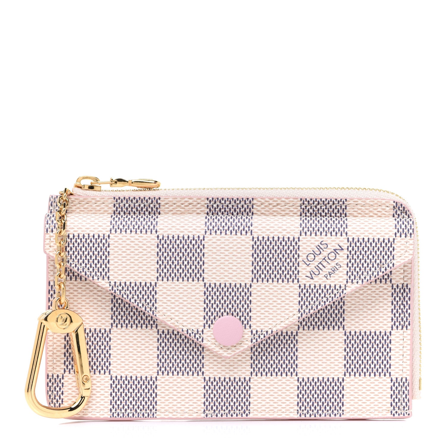 Louis Vuitton Damier Azur Recto Verso Card Holder Rose Ballerine 1 of 7
