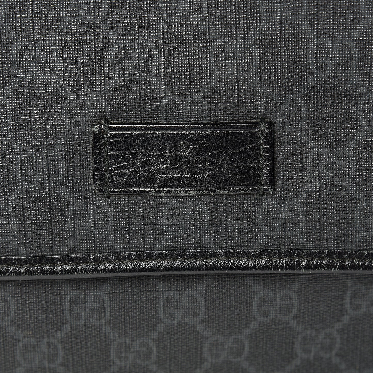 GG Plus Monogram Medium Flap Messenger Bag Black