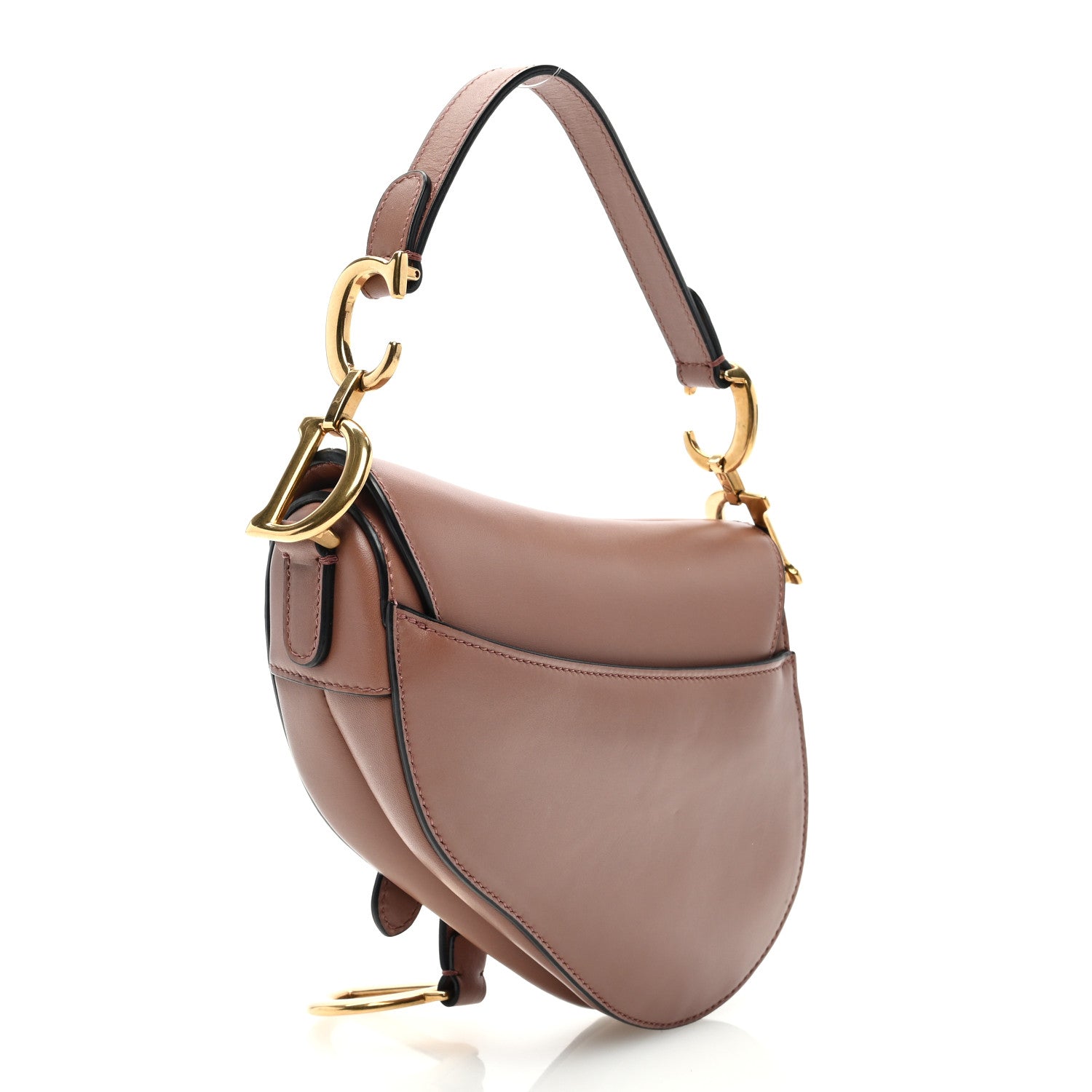 Christian Dior Calfskin Mini Saddle Bag Taupe 3 of 9