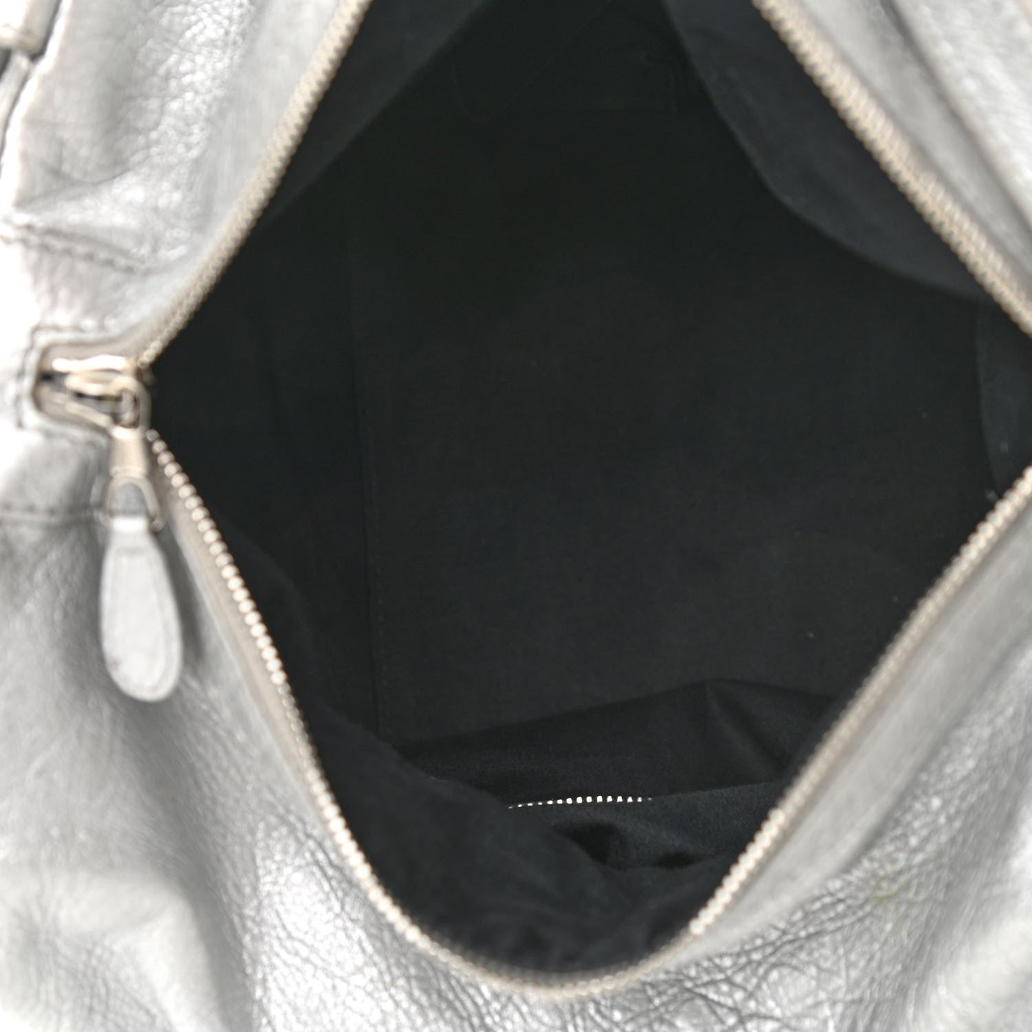 Balenciaga Metallic Agneau Giant 12 Silver Hardware Traveler Convertible Backpack Gris Aluminum 9 of 12