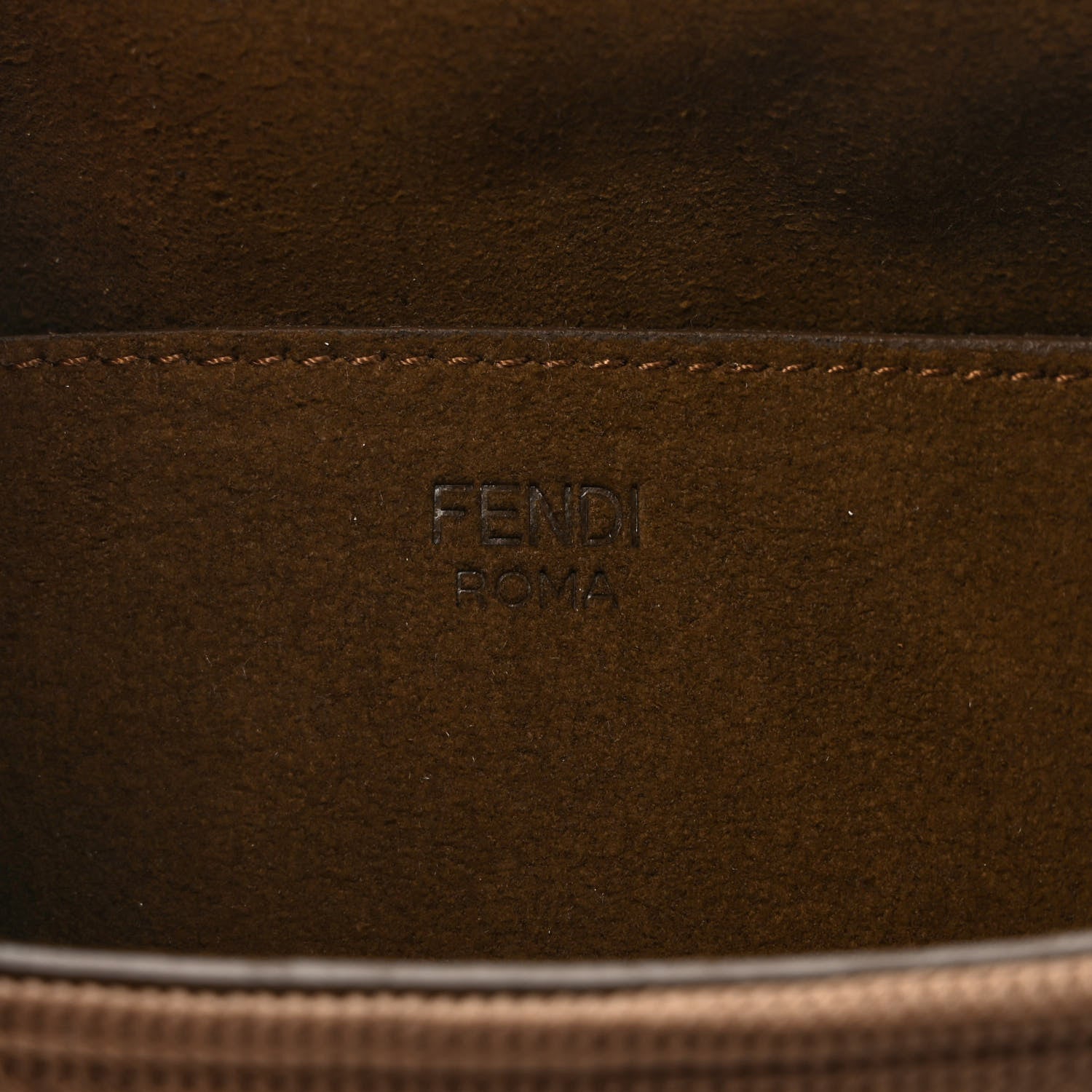 Fendi Technical Fabric FF Midi Chain Baguette Sand 6 of 8
