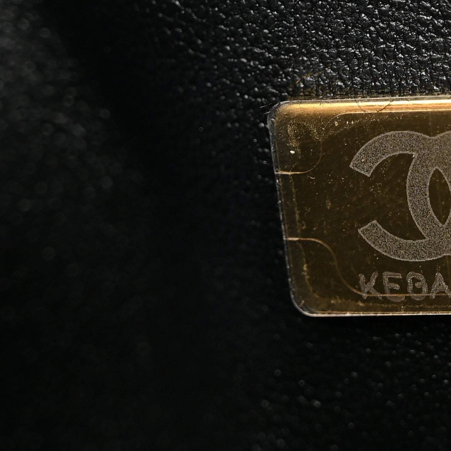 Crumpled Calfskin Quilted Clutch Black