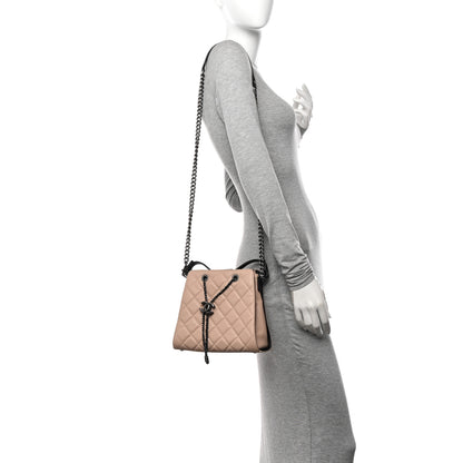 Chanel Caviar Quilted Small CC Bucket Bag Beige 2 of 10