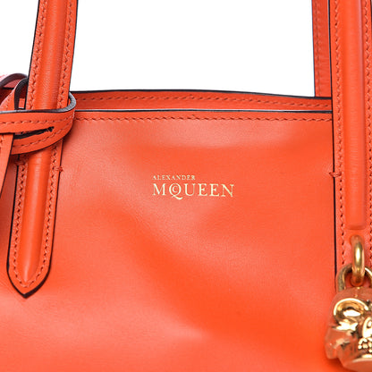 Alexander McQueen Calfskin Small Skull Padlock Zip Around Tote Orange 8 of 12