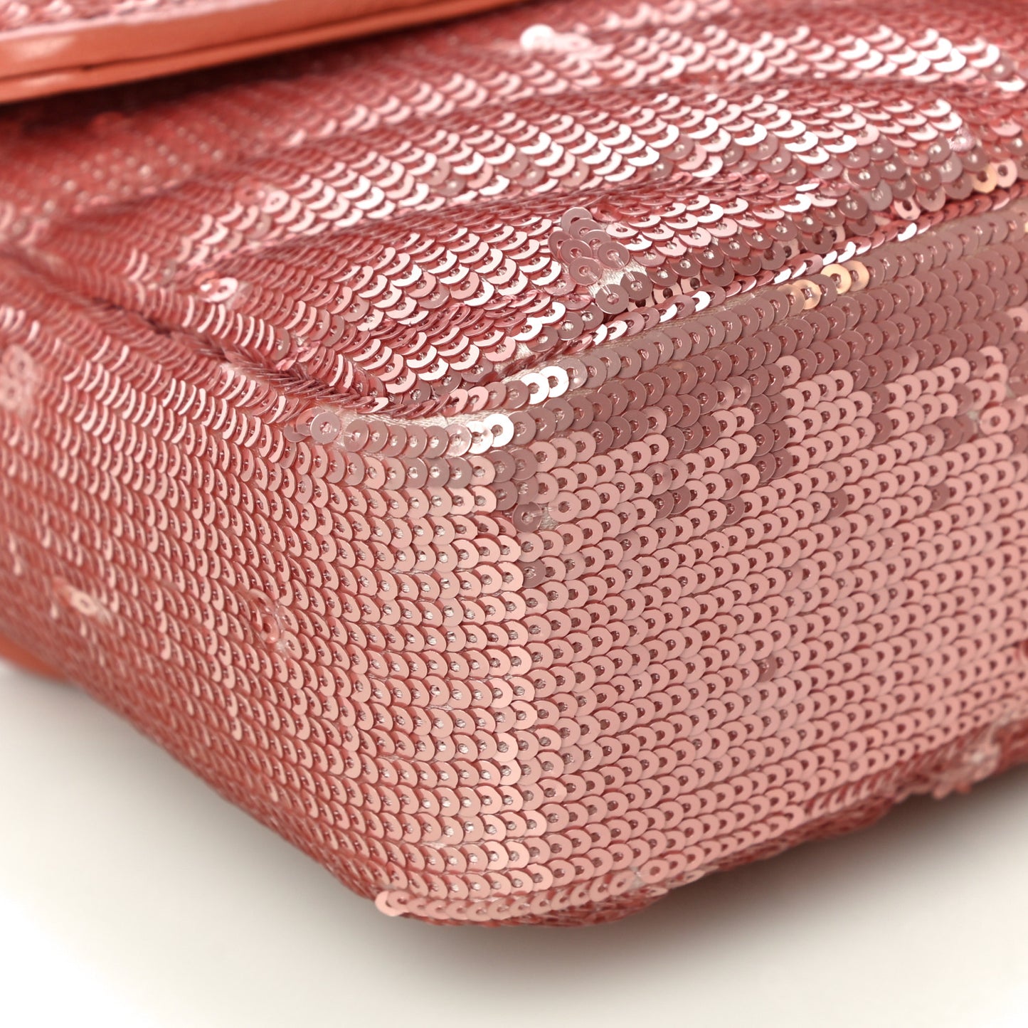 Sequin Matelasse Diagonal Mini GG Marmont Shoulder Bag Antique Rose Rosa Pale Pink