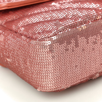 Gucci Sequin Matelasse Diagonal Mini GG Marmont Shoulder Bag Antique Rose Rosa Pale Pink 8 of 11