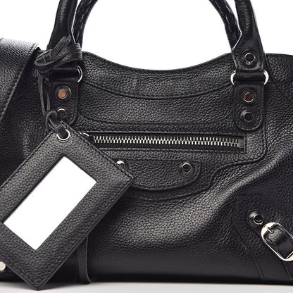 Balenciaga Grained Calfskin Classic Silver Hardware Mini City Black 10 of 10