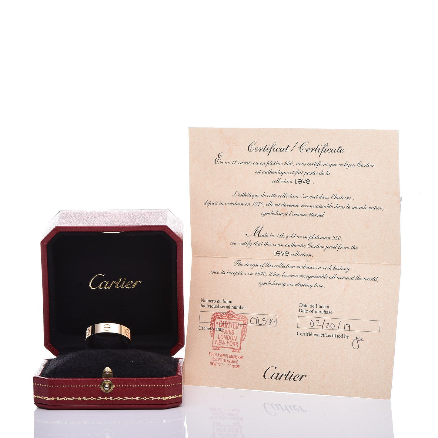 18K Yellow Gold 5.5mm LOVE Ring 66 11.5