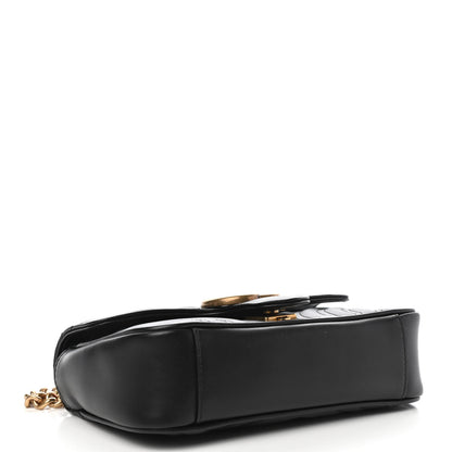 Gucci Calfskin Matelasse Mini GG Marmont Shoulder Bag Black 4 of 11