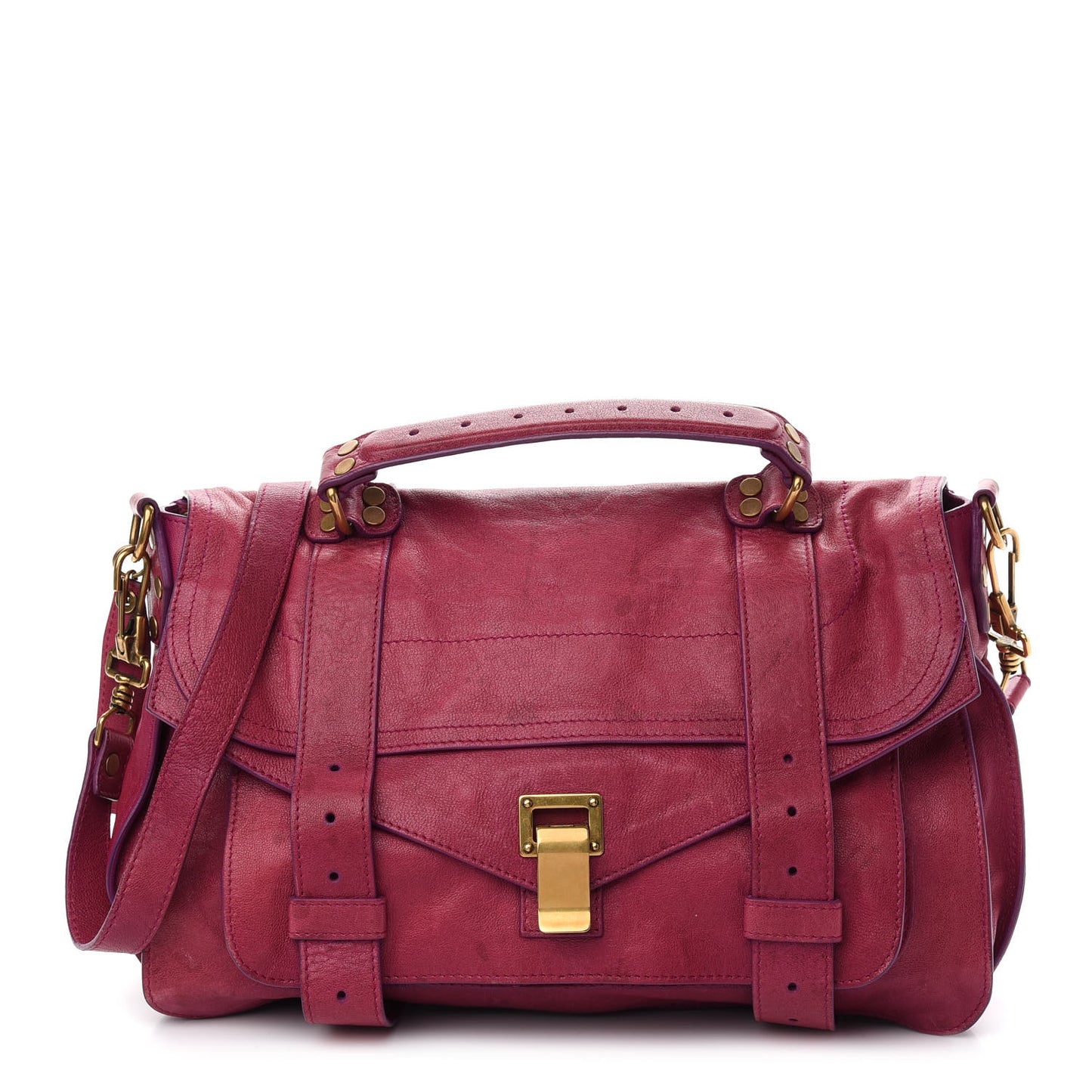 Lambskin Medium PS1 Satchel Raspberry
