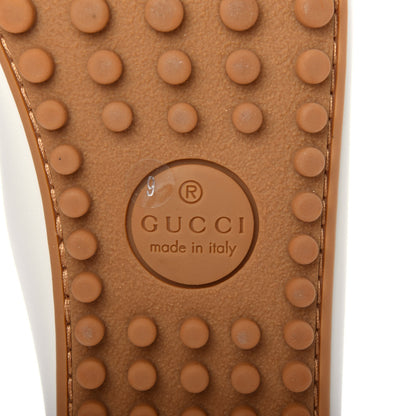 Gucci Miro Soft Calfskin Web Mens Horsebit Driver Loafers 9 White 10 of 12