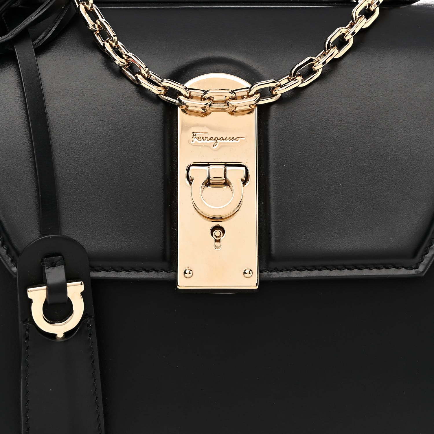 Salvatore Ferragamo Smooth Calfskin Small Boxyz Black 7 of 11