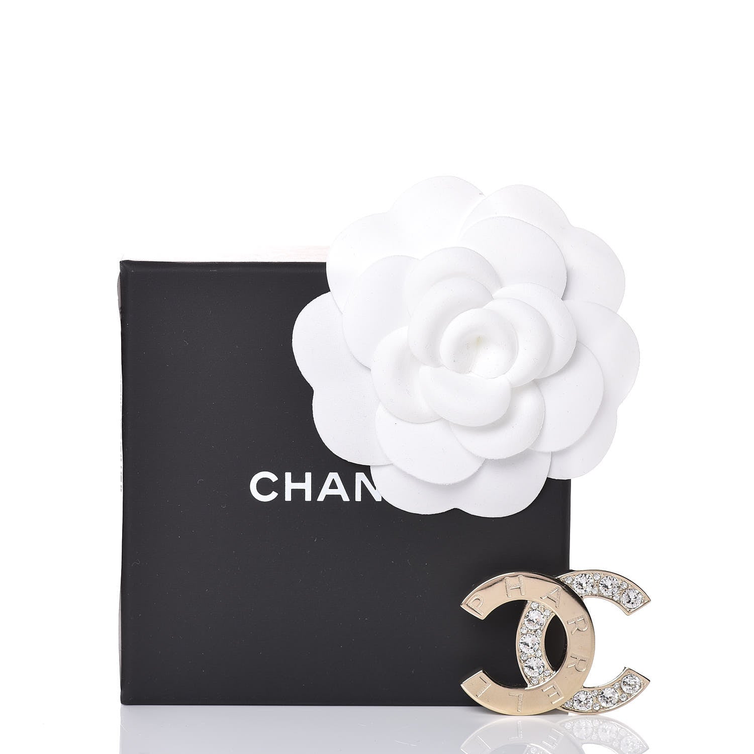 Chanel Crystal CC Pharrell Brooch Gold 5 of 5