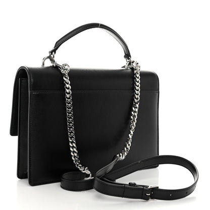 Saint Laurent Smooth Calfskin Medium Monogram Sunset Satchel Black 3 of 8