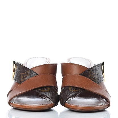 Louis Vuitton Monogram Horizon Mules 36.5 Cognac Brown 2 of 10