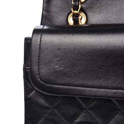Chanel Lambskin Quilted Medium Double Flap Black 13 of 16