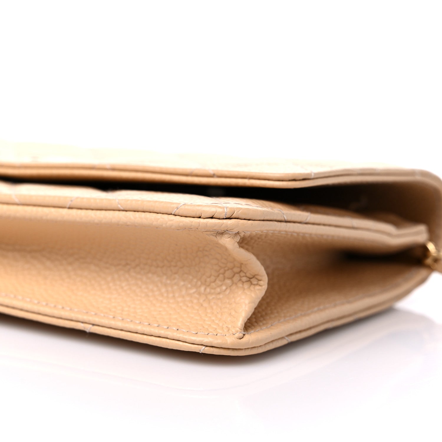 Chanel Caviar Quilted Wallet On Chain WOC Beige 10 of 11