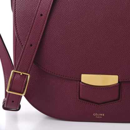 Celine Grained Calfskin Medium Trotteur Plum 9 of 10