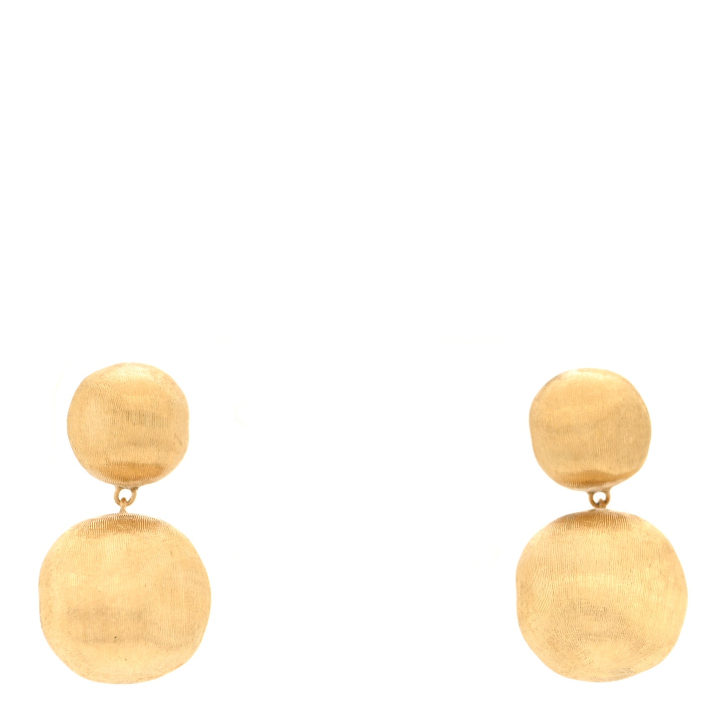 18K Yellow Gold Africa Large Drop Earrings