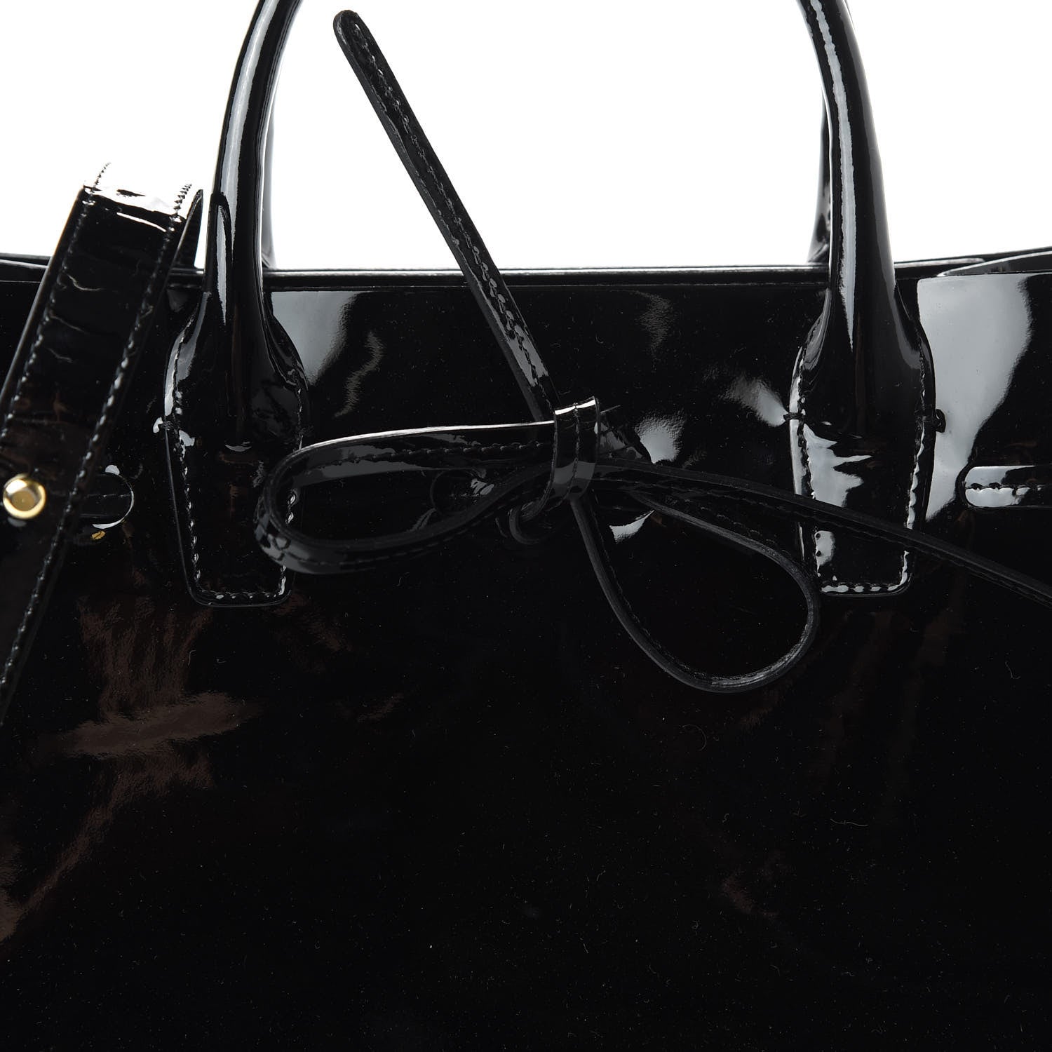 Mansur Gavriel Patent Mini Sun Bag Black 9 of 9