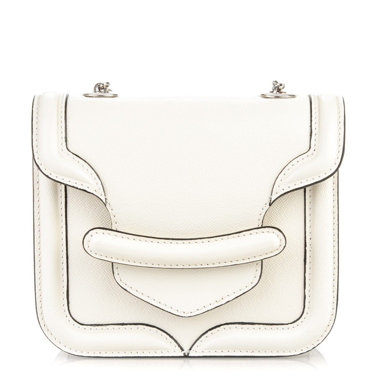 Alexander McQueen Saffiano Mini Heroine Chain Satchel White 1 of 8