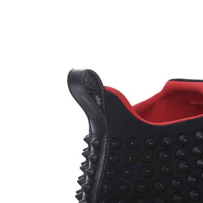 Christian Louboutin Neoprene Spike Sock Donna Flat Sneakers 37 Black 9 of 11