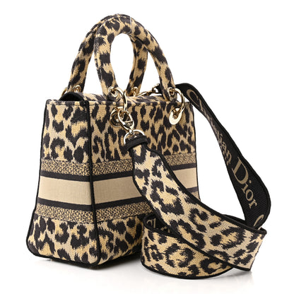 Christian Dior Canvas Medium Mizza Embroidered Lady D-Lite Beige Multicolor 3 of 10