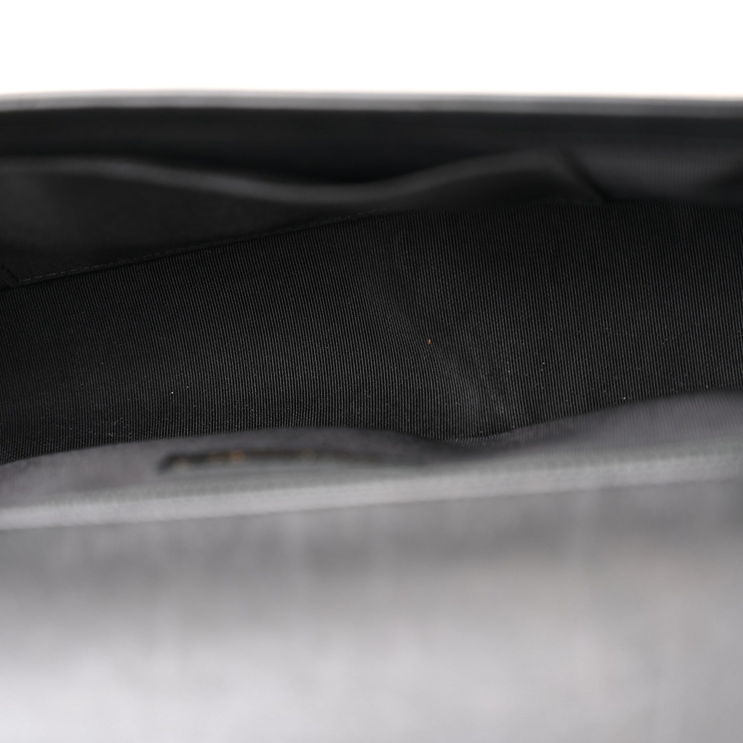 Iridescent Glazed Calfskin Quilted New Medium Boy Flap Black
