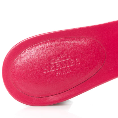 Hermes Pony Hair Oasis Sandals 37 Rose Fuchsia 7 of 8