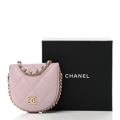 Chanel Caviar Quilted Tray Coin Purse With Chain Pink 7 of 7
