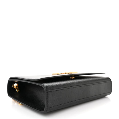 Saint Laurent SAINT LAURENT Grain De Poudre Medium Classic Monogram Kate Satchel Black 4 of 9