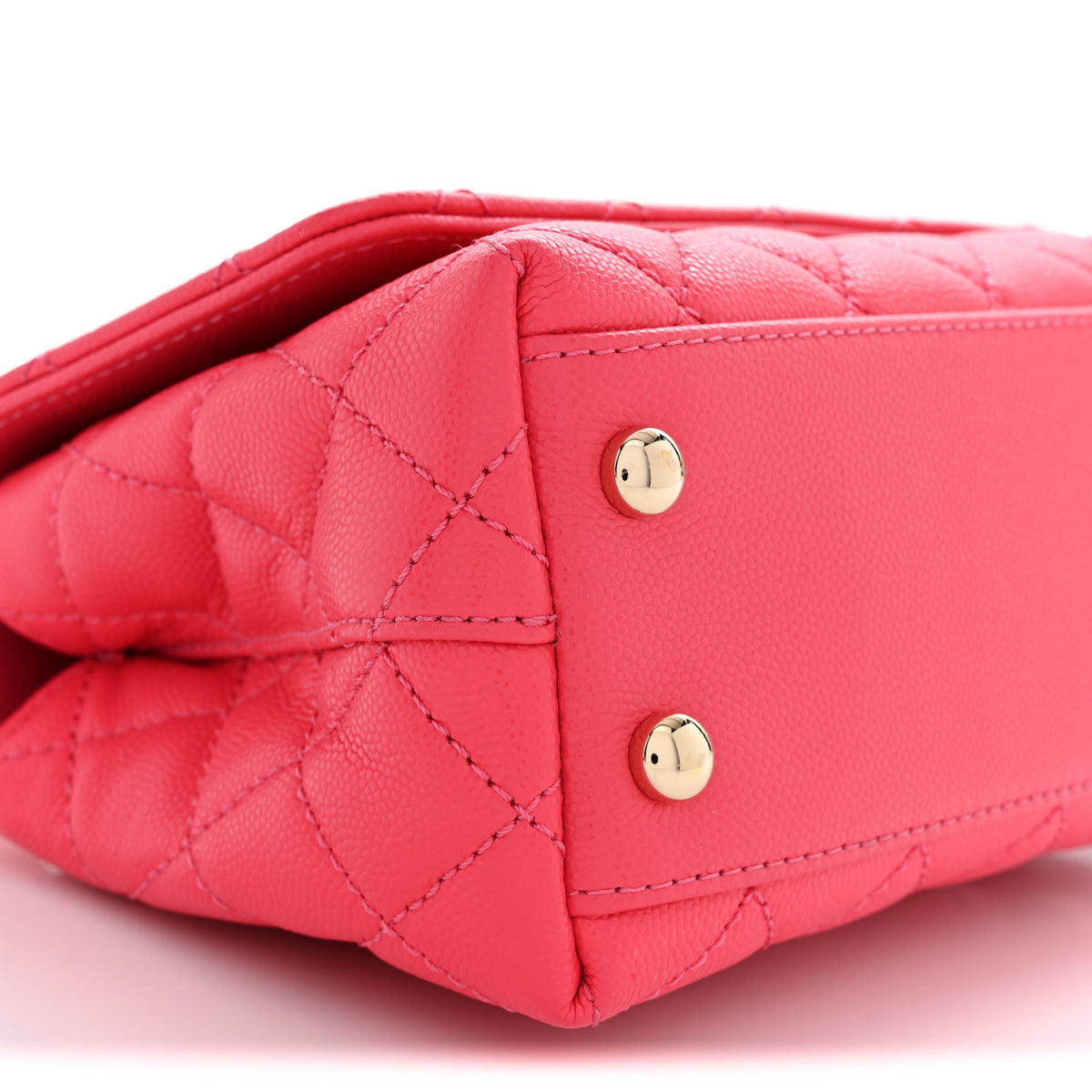Chanel Caviar Quilted Extra Mini Coco Handle Flap Pink 9 of 10