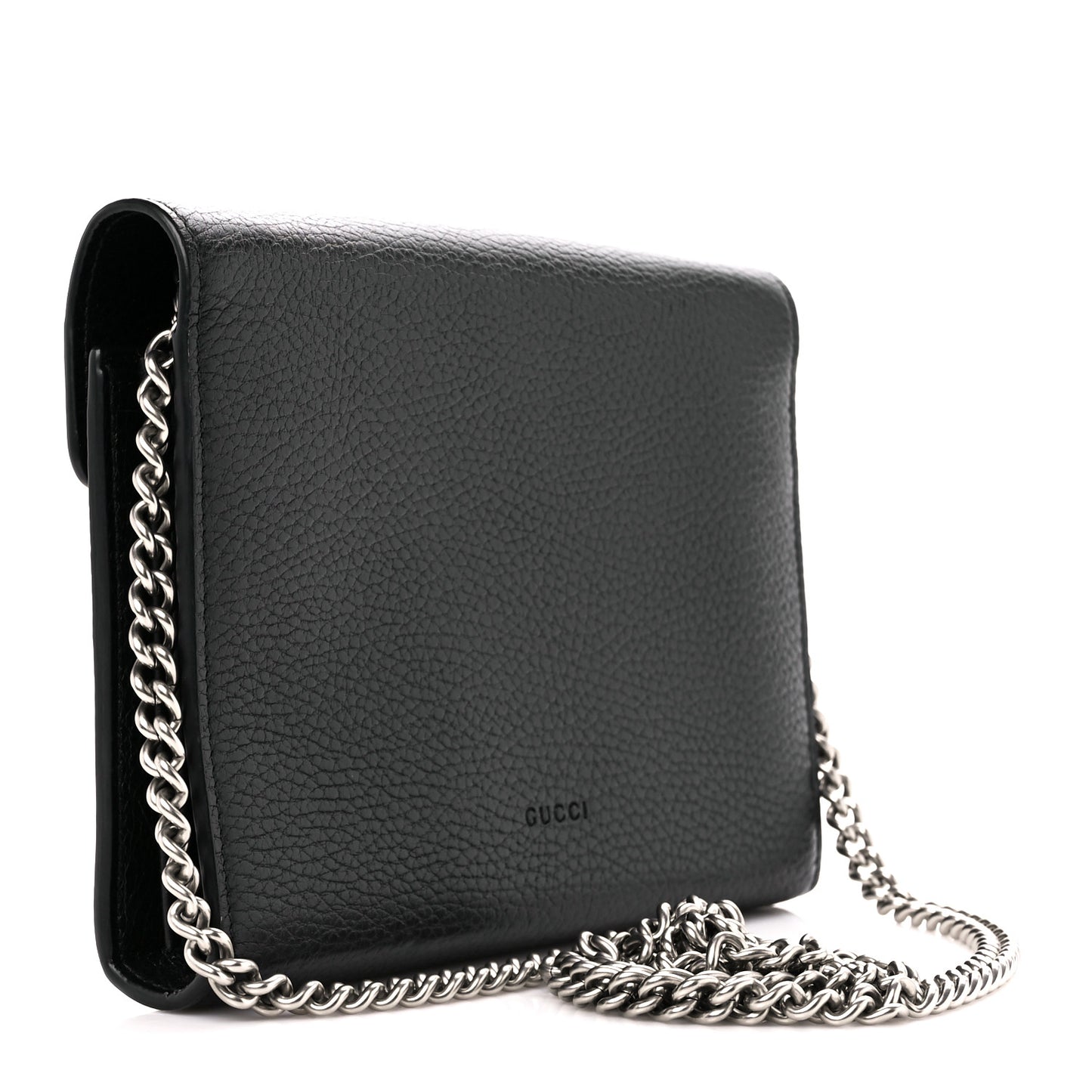 Calfskin Mini Dionysus Chain Wallet Black